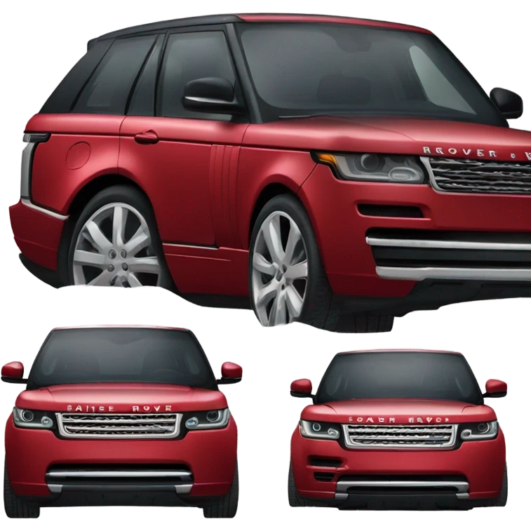 Red Range Rover front emoji