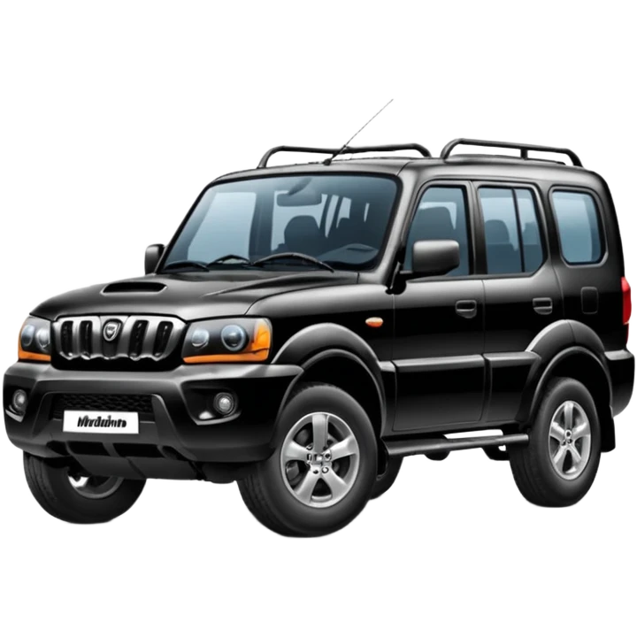 Mahindra black Scorpio emoji