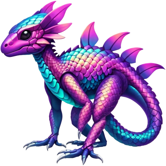 Tropical futuristic lush neon Fionbri-Vernid-creature (full body) emoji