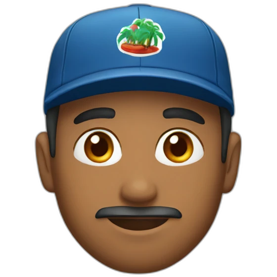Man wearing cap omani emoji