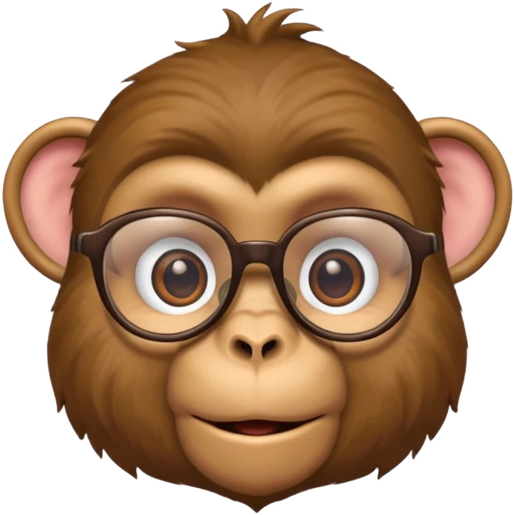 monkey with glasses emoji