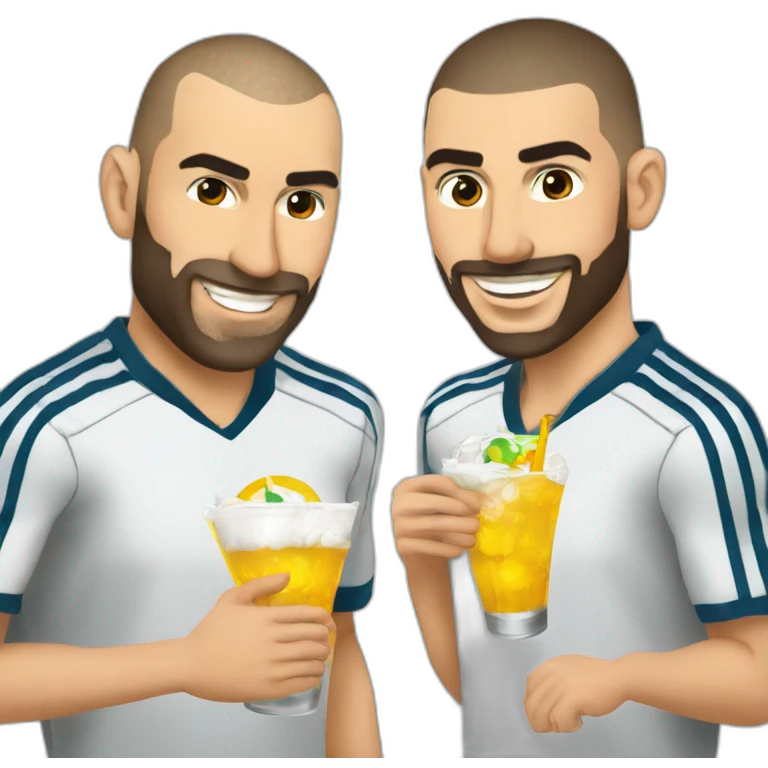 zidane ronaldo benzema drink marseille emoji
