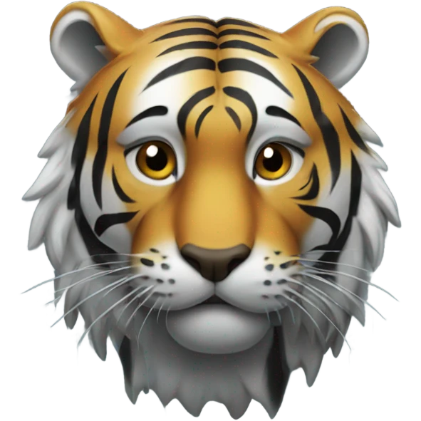 Tiger in rain emoji