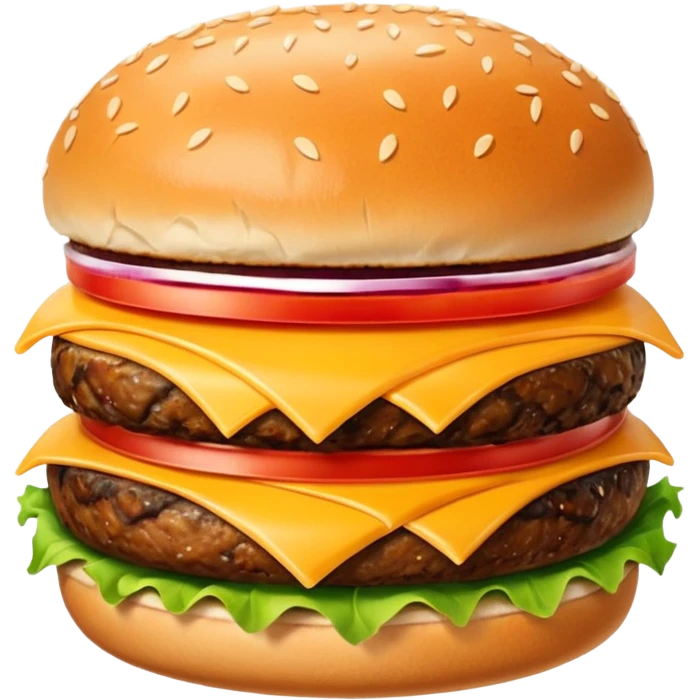Cheese and tomato and vegetables Burger emoji
