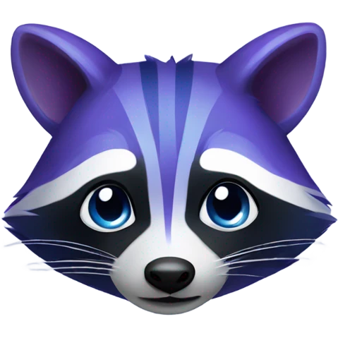 Blue and purple raccoon  emoji