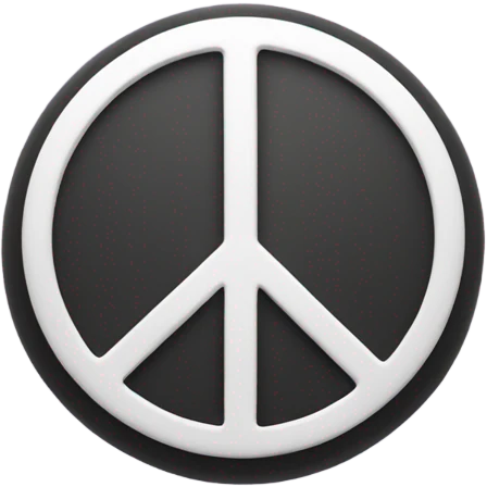 Upside down peace sign emoji