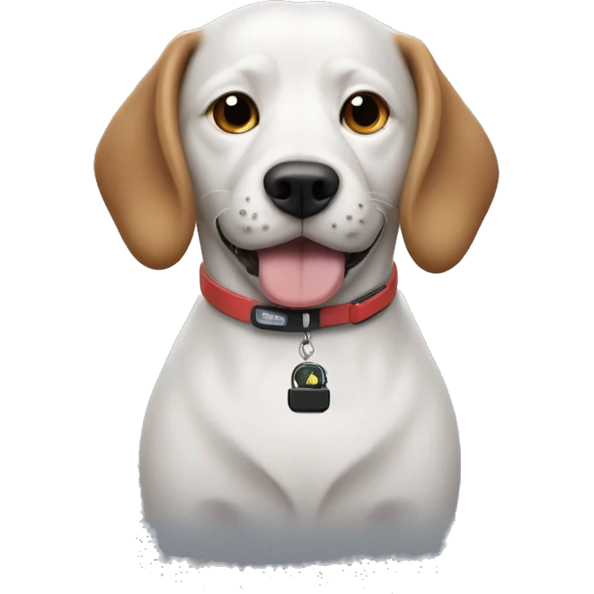 Dog wearing AirPods Max emoji