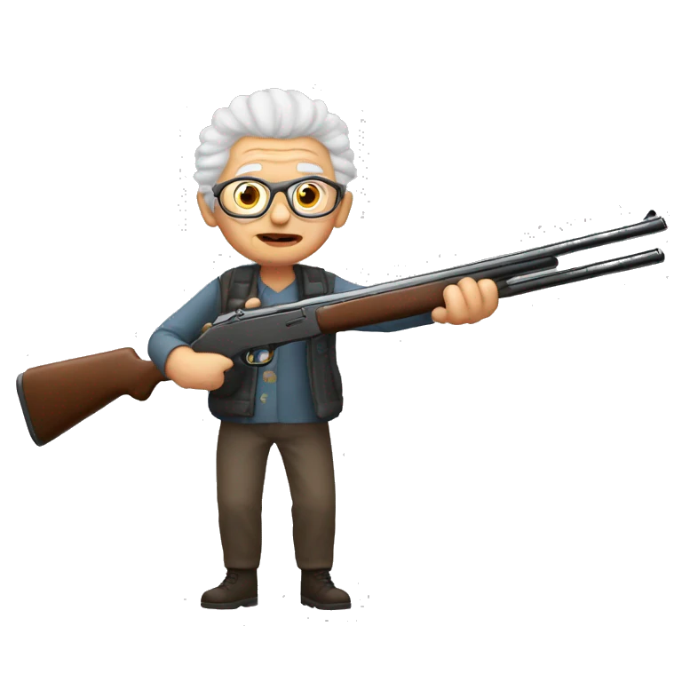 Oma met Shotgun  emoji