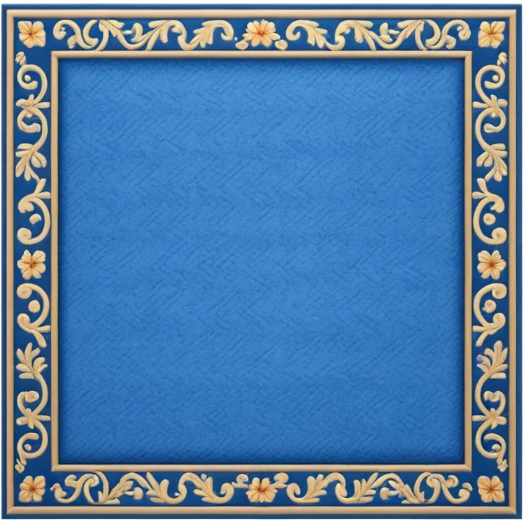 traditional patterned blue carpet emoji