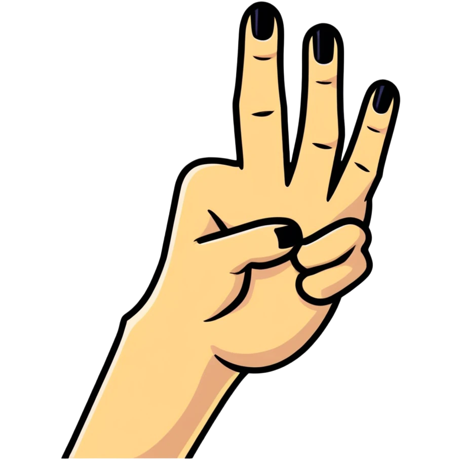 hand with two fingers crossed for luck emoji
