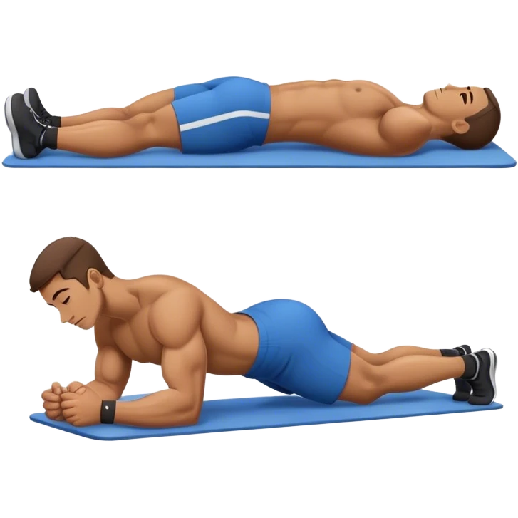 lying down man weighted glute bridges emoji