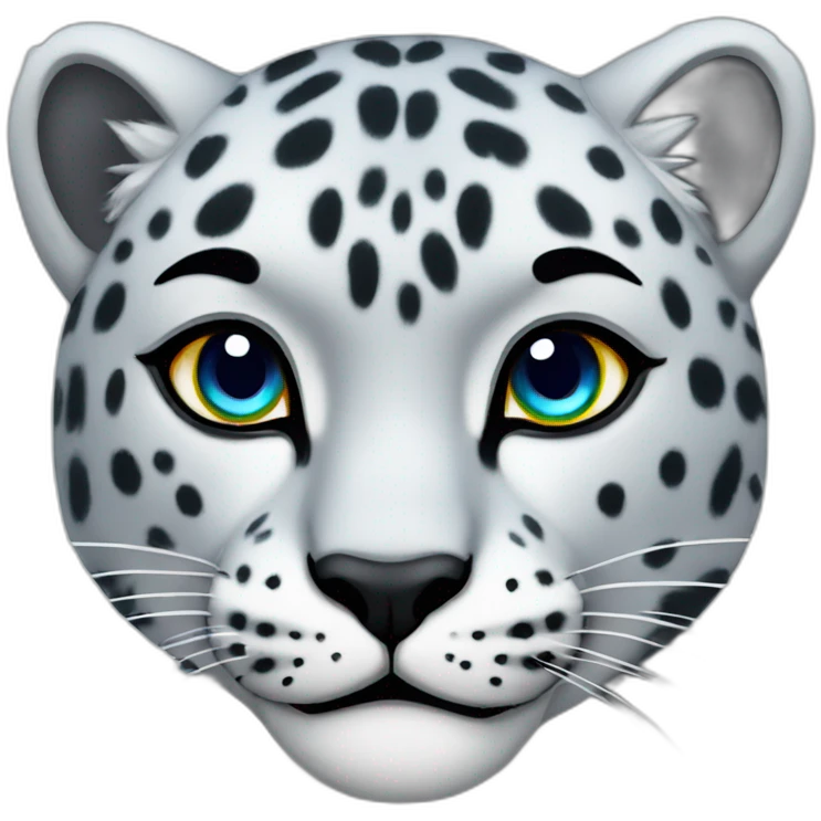 rainbow snow leopard emoji