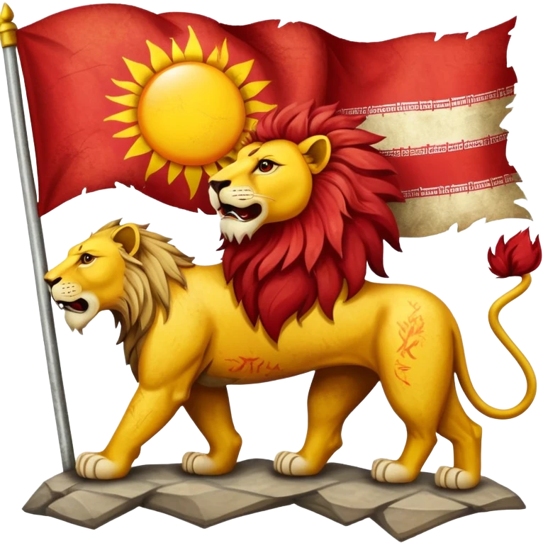 پرچم قدیمی شیر و خورشید ایران emoji