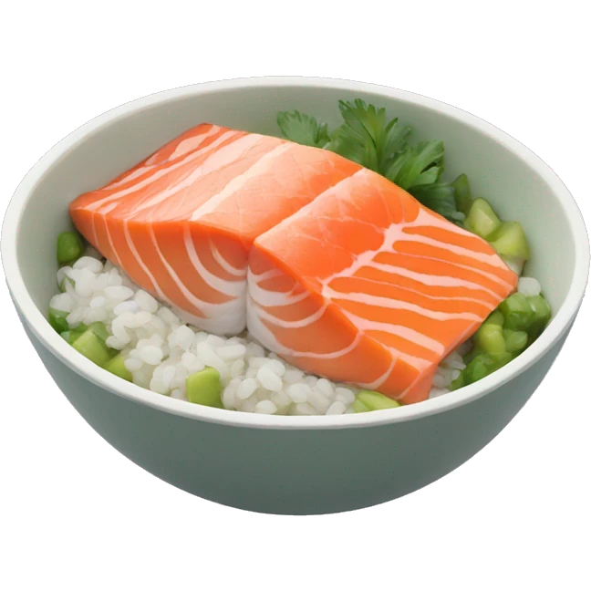 poke bowl salmon emoji
