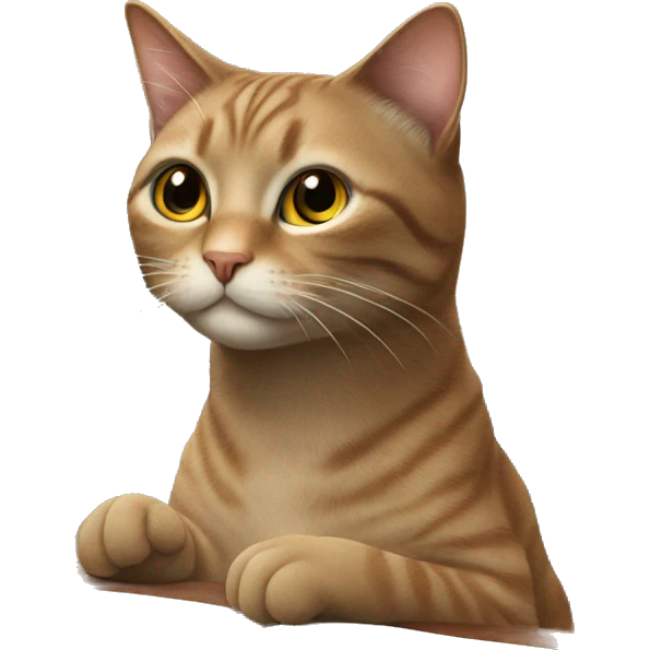 Cat on female woman’s study desk  emoji