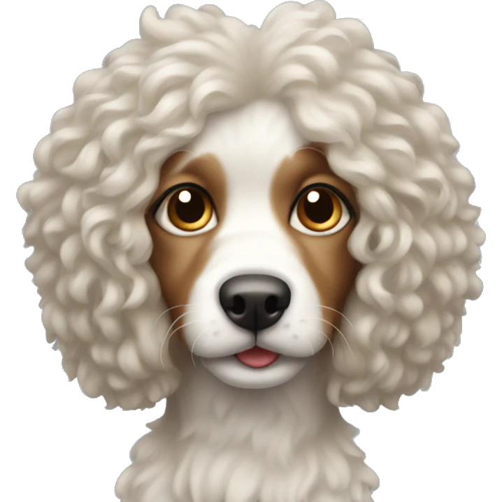 permed hair dog emoji