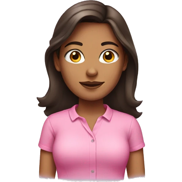 Brunette girl with pink shirt  emoji