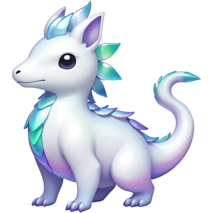  Iridescent white pale fakemon-creature  emoji