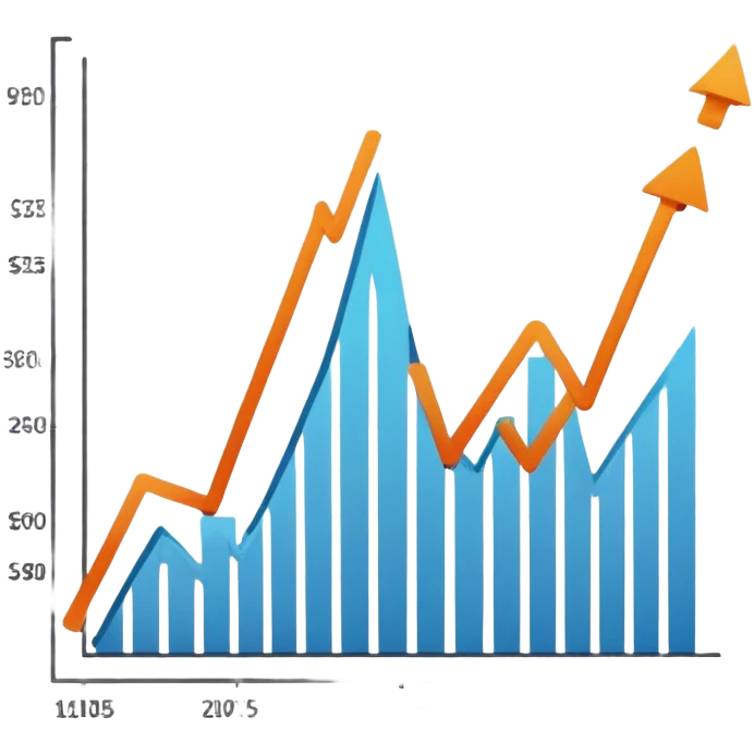 divergence chart with upward and downward trending lines emoji