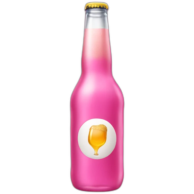 Pink Bottle beer emoji