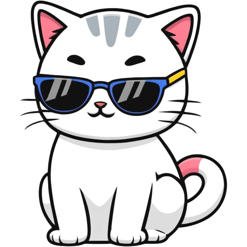 Cat with sunglasses emoji