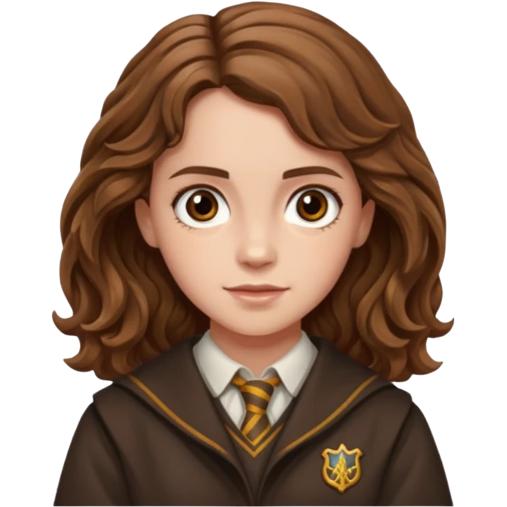 Hermione Granger with wavy hair emoji