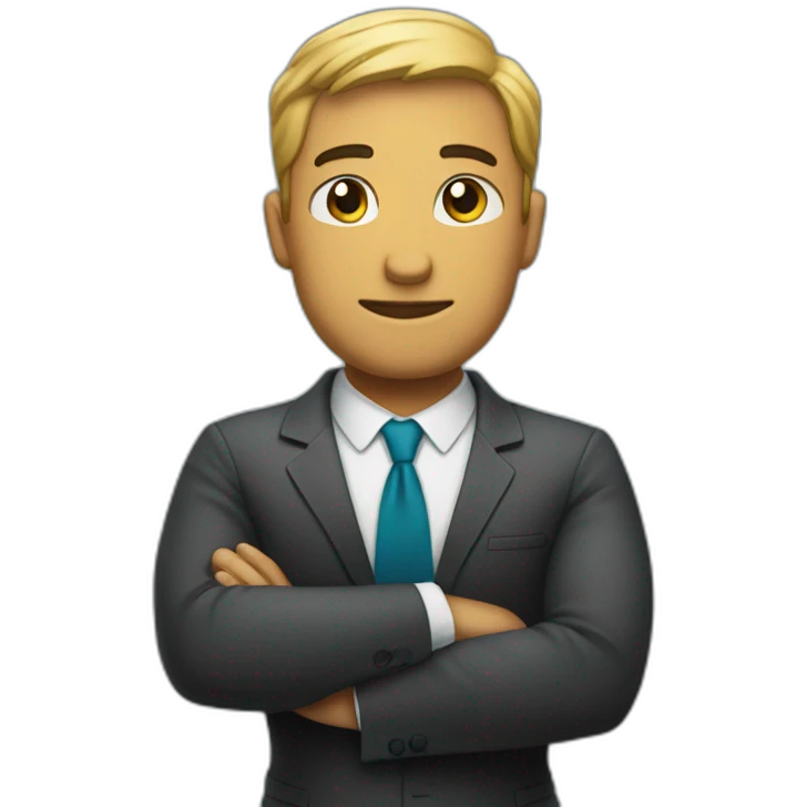 Bussiness man with arms crossed emoji