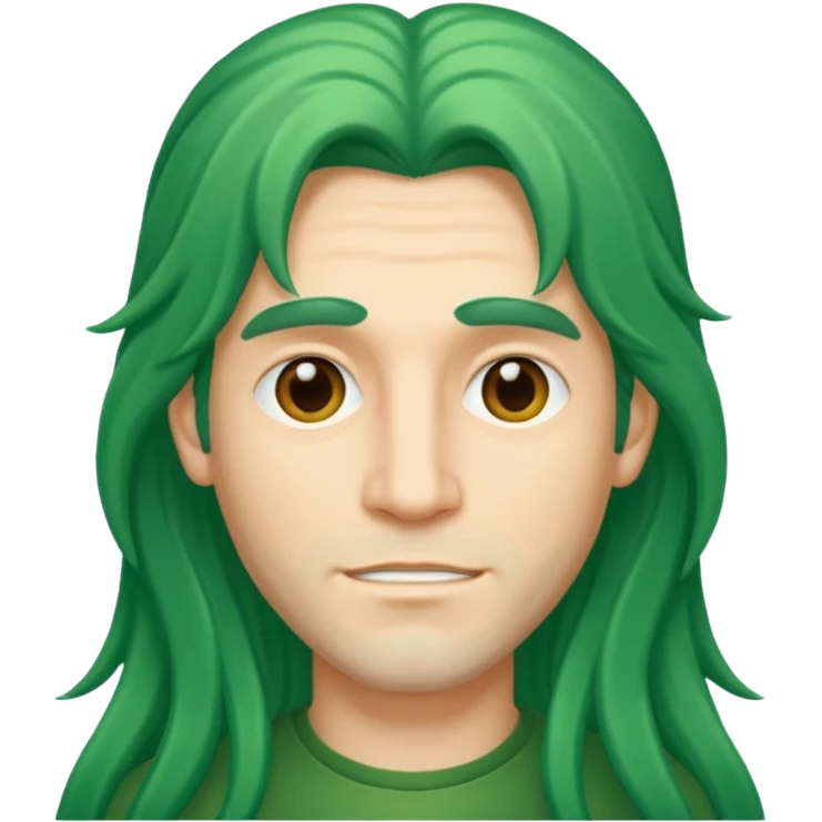long green haired man emoji