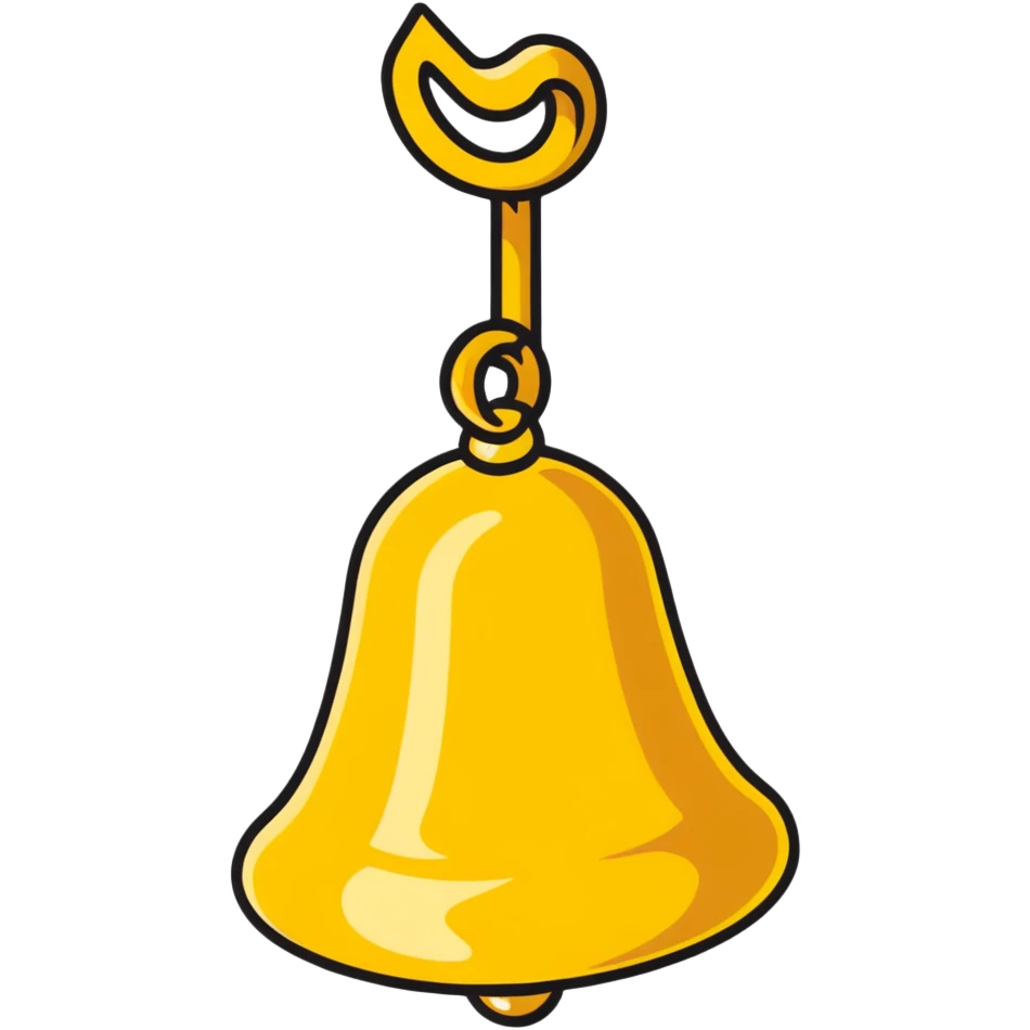 golden bell emoji