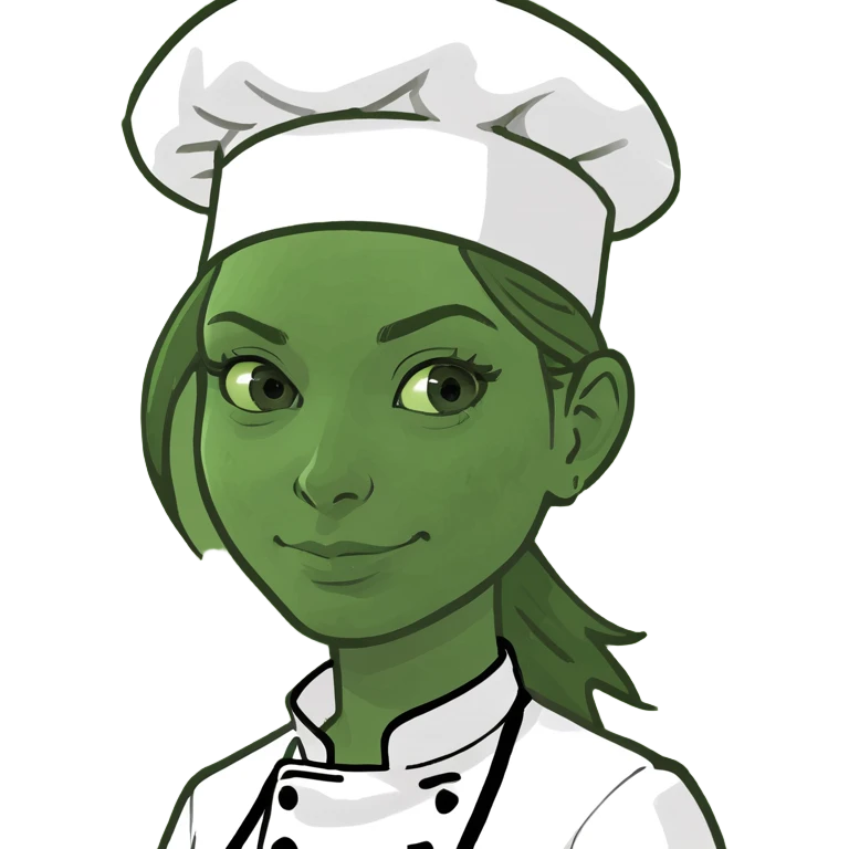 blonde blue eyed chef girl  emoji