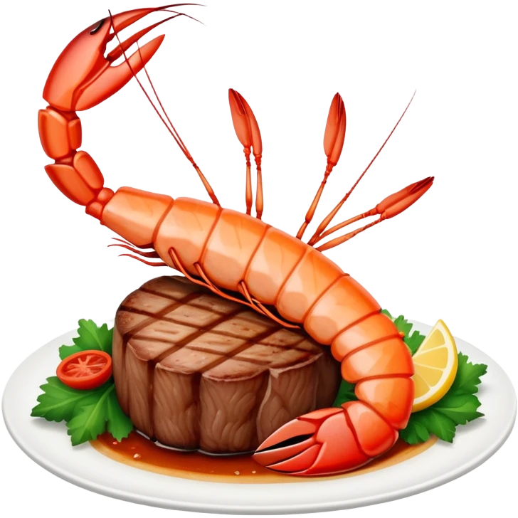 Filet and jumbo prawn  emoji