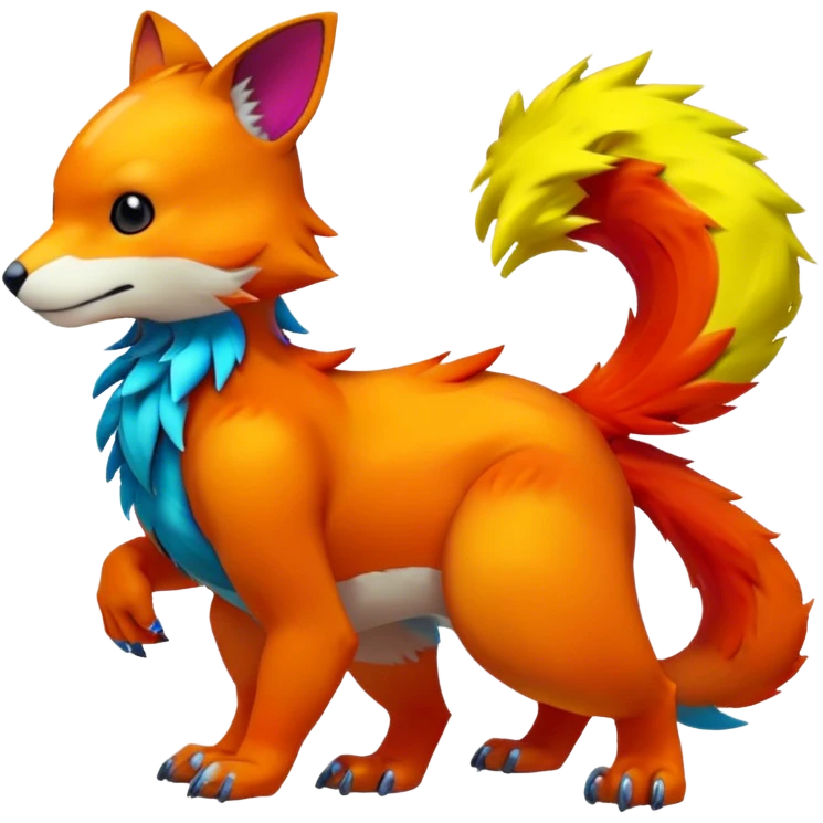 Cool Digimon-Fakemon-Pokemon-hybrid full body emoji