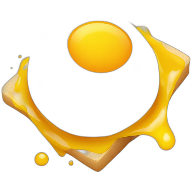 square egg with yolk spilling emoji