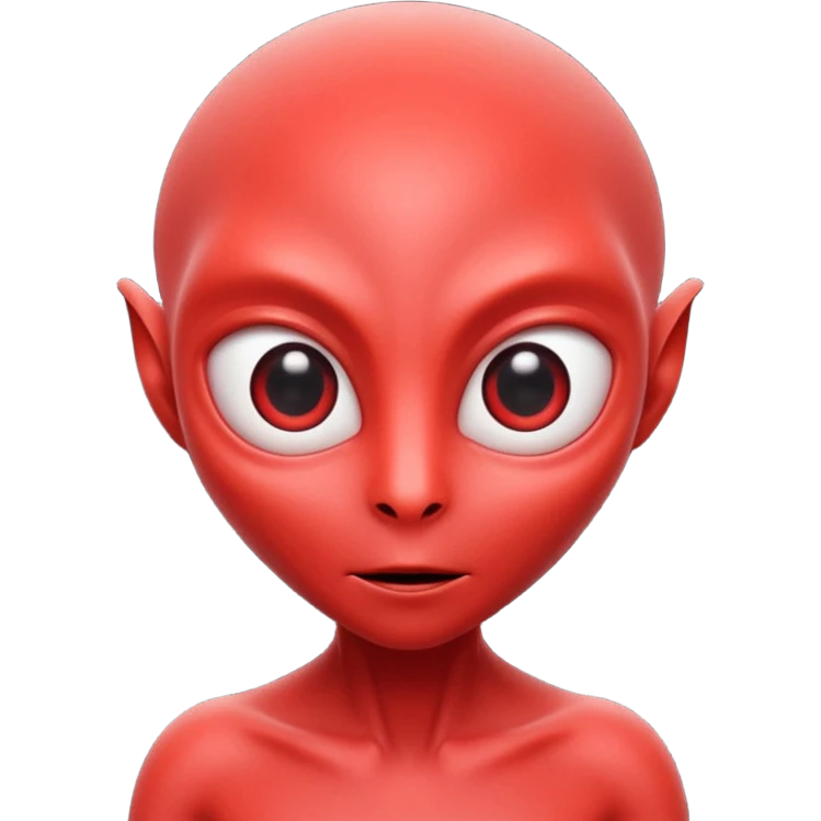 red alien emoji