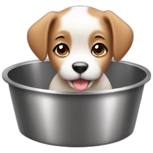 puppy using sieve emoji