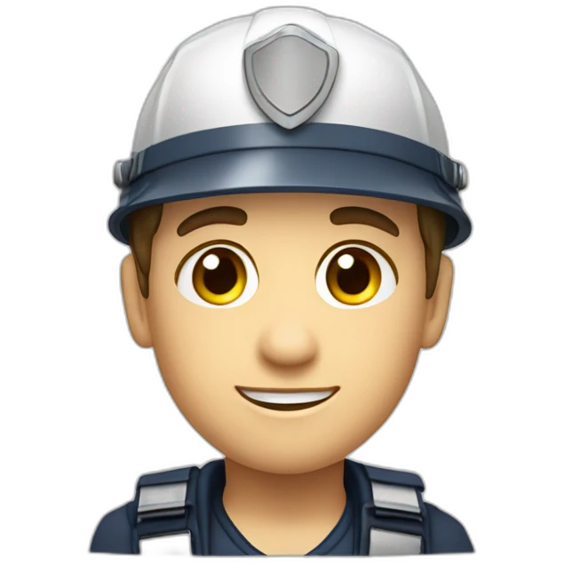 Jeune sapeur pompier blanc emoji