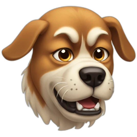 Angry dog emoji