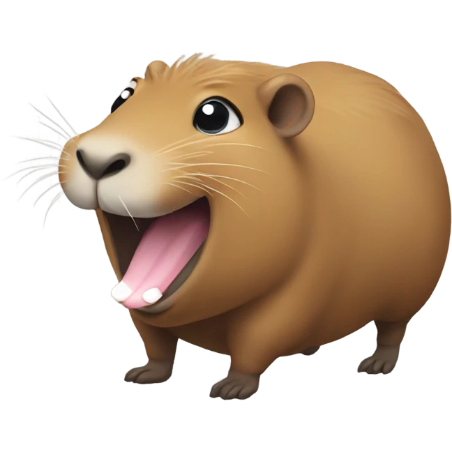 Capybara vibrating happy emoji