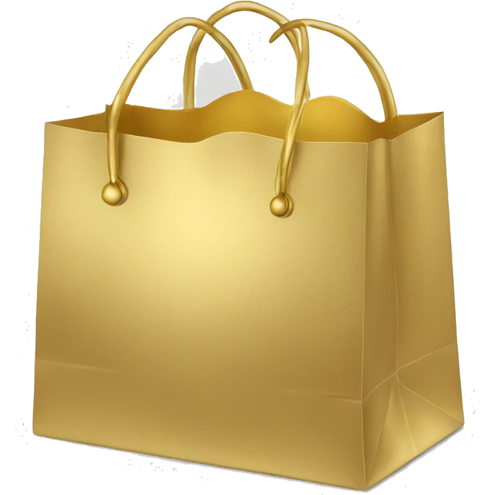  Gold shopping bag with gold crown emoji