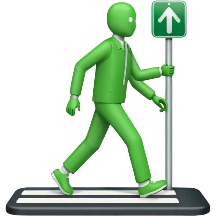 Crosswalk Light icon , Green walking man. emoji