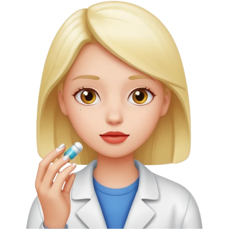 Girl taking pill emoji