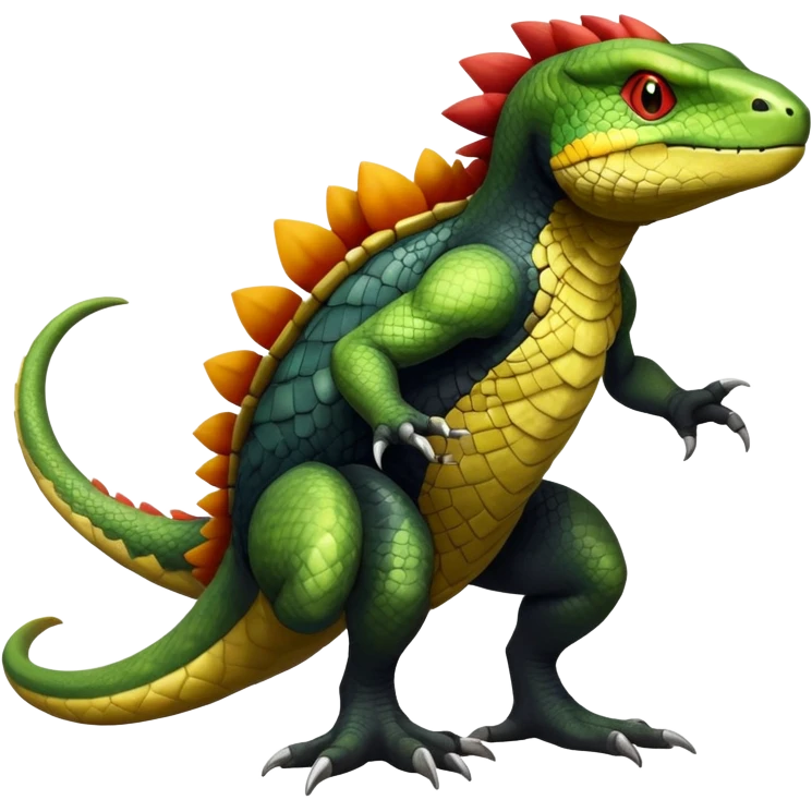 Haxorus-Axew-Fraxure-hybrid (full body) emoji