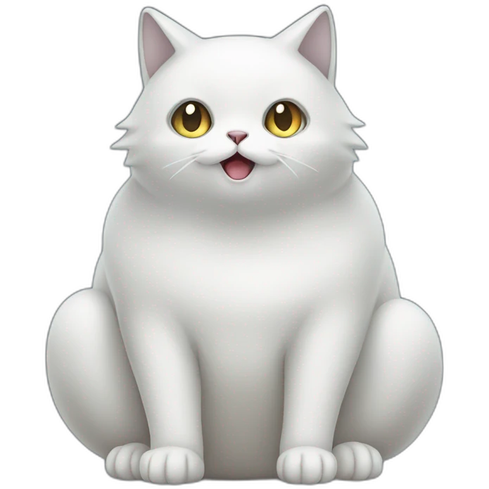 Sitting-bicolor-face-cat-ghost-type-pokemon emoji