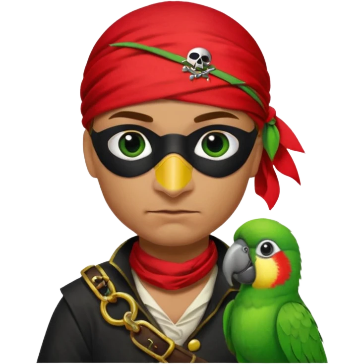 pirate and parrot emoji