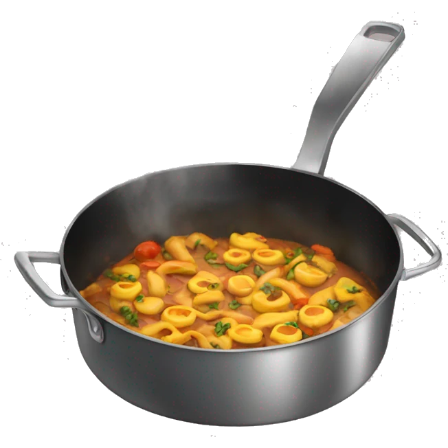Cooking food in a big pan emoji