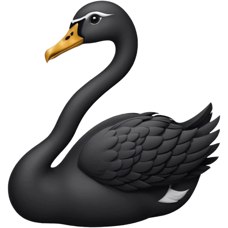 cisne negro🦢como este pero negro  emoji