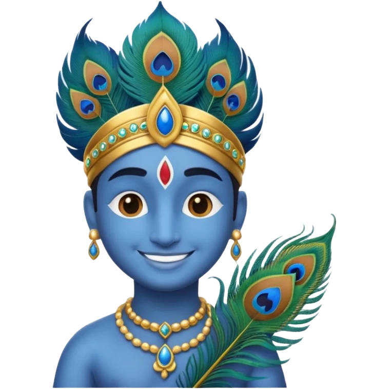small emoji of god Krishna, which can used in  text massage  like we used other  emoji