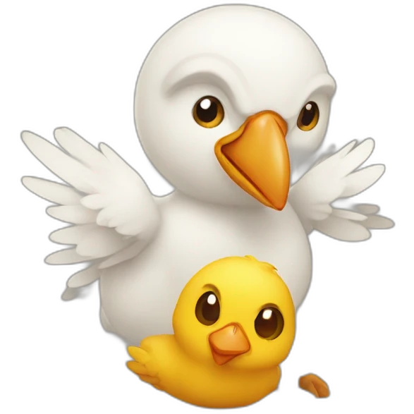 poussins qui fait un doigt emoji