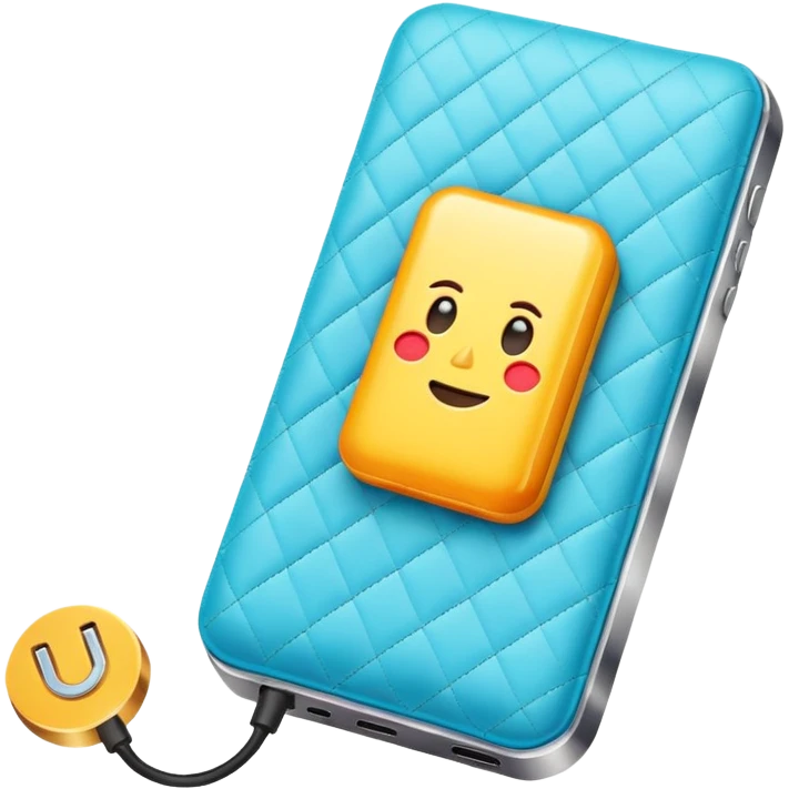 quilted phone charge battery icon emoji