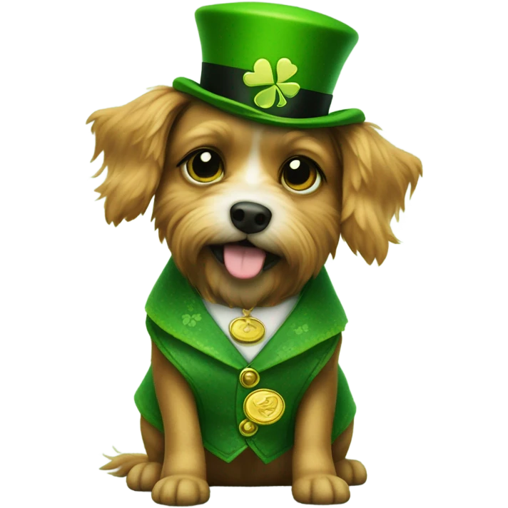 Leprechaun dog emoji